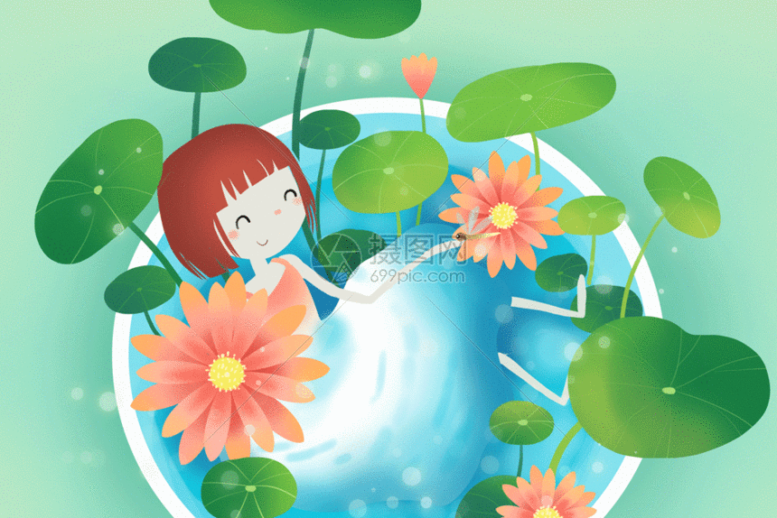 冰爽夏日gif动图图片-正版gif素材401062068-摄图网