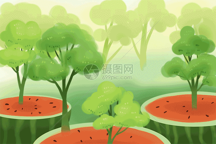 gif动图 插画动图 夏日游玩gif.psd,gif 750_500