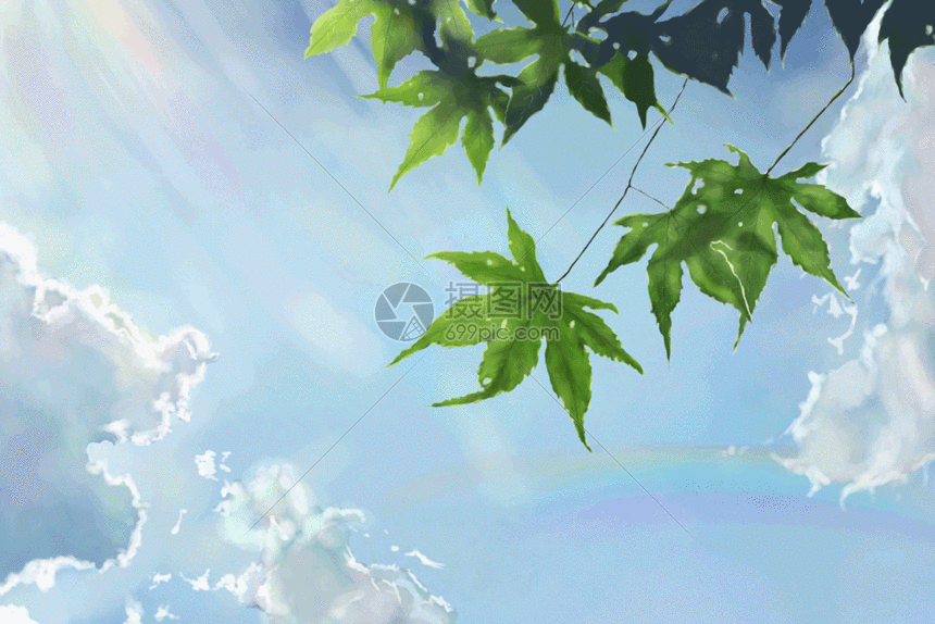 gif动图 插画动图 春天来了gif.psd,gif