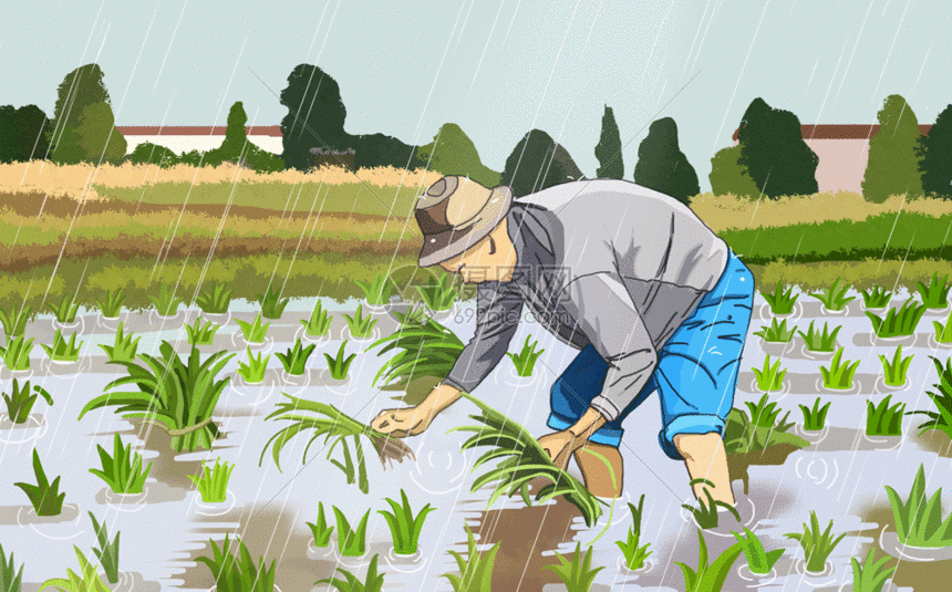 gif动图 插画动图 谷雨种田gif.psd,gif 860_535