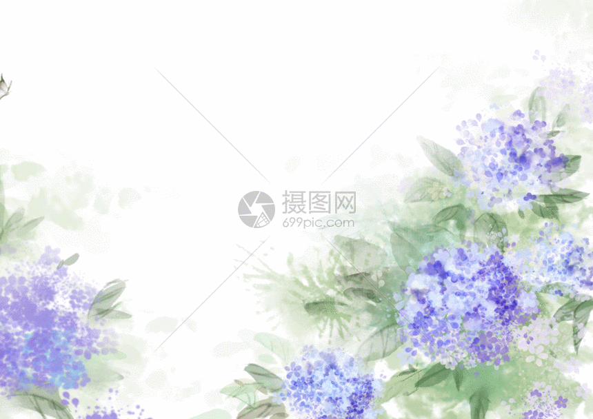 gif动图 插画动图 紫阳花卉.psd,gif 860_608