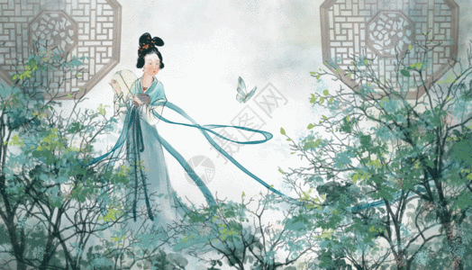 立夏古风gif图片素材