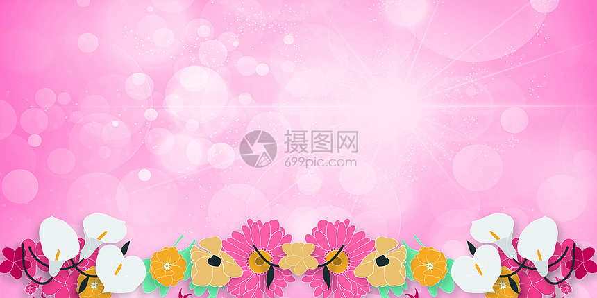 粉色小花背景图片