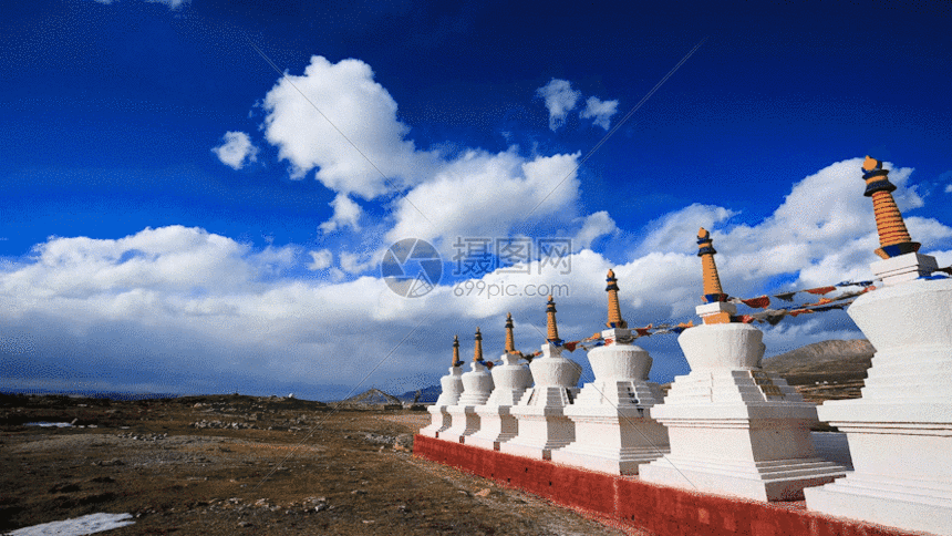 蓝天白云gif动图图片-正版gif素材401075953-摄图网