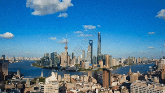 上海东方明珠城市延时GIF图片
