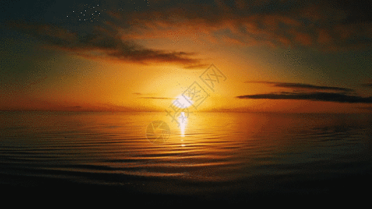 夕阳青海湖GIF图片