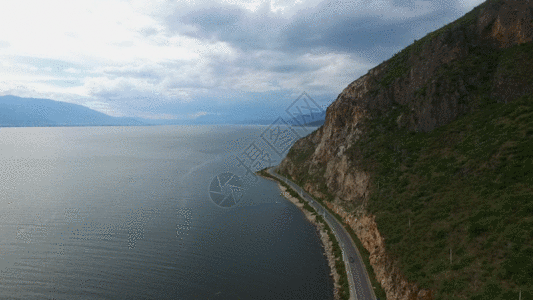 大理洱海苍山航拍GIF高清图片