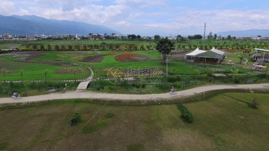 大理航拍美景gif动图图片-正版gif素材401080569-摄图网