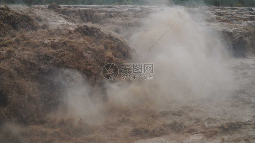 gif动图 实景动图  黄河壶口瀑布母亲河gif  最大尺寸889 × 500 授权