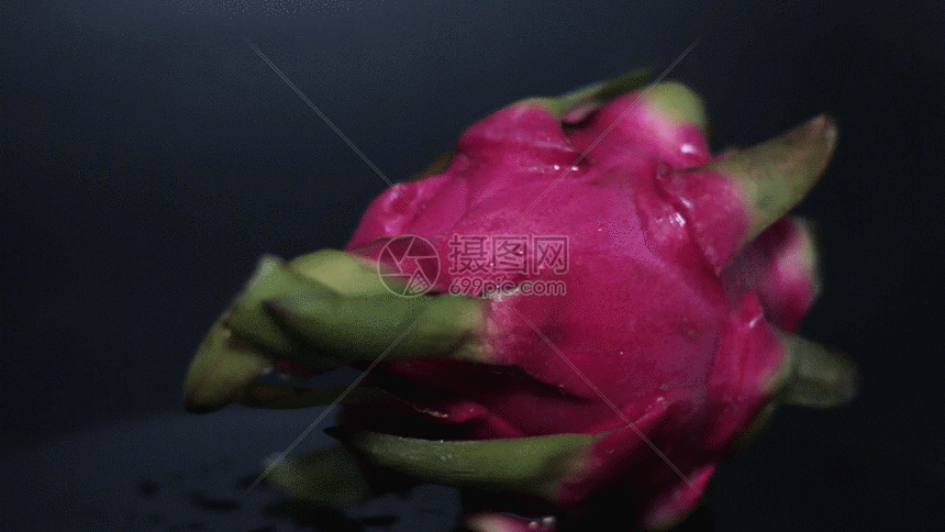 鲜红的火龙果水果gif动图图片-正版gif素材401081694