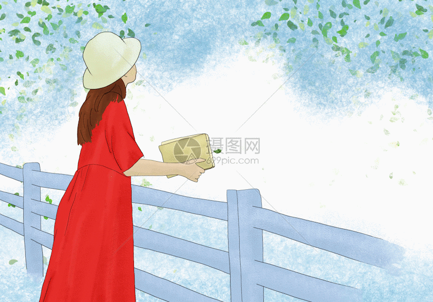夏季女孩gif动图图片-正版gif素材401083012-摄图网