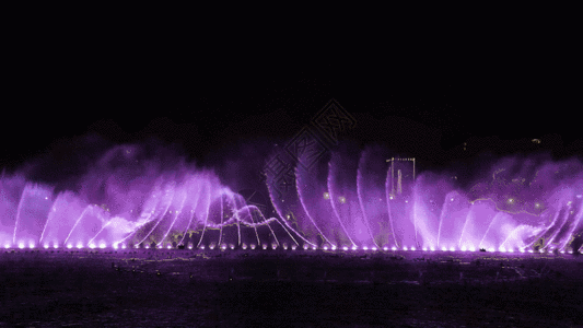 激光投影大型喷泉灯光GIF高清图片
