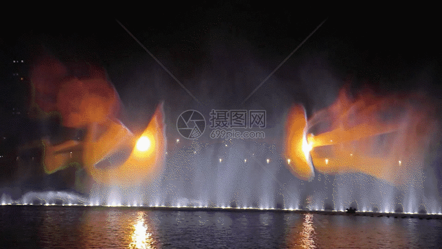 gif动图 实景动图  大型喷泉灯光表演秀gif.gif