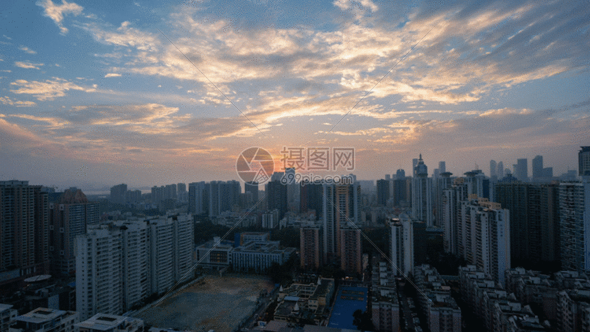 城市延时摄影白转黑gif