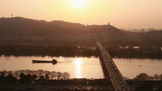 橘子洲大桥延时GIF图片