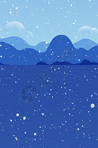 手绘冬天背景图片