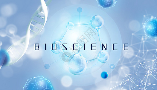 分子蓝色科技背景生物科技医疗设计图片