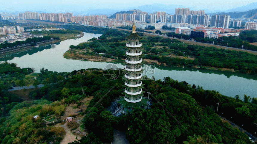 广州从化文峰塔航拍gif动图图片-正版gif素材401091078-摄图网