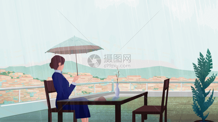 夏天的雨gif动图图片-正版gif素材401091344-摄图网