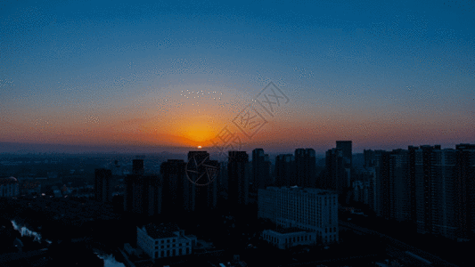 日落时分早晨日出景象实拍GIF高清图片