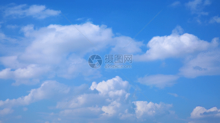 晴空蓝天白云延时高清gif