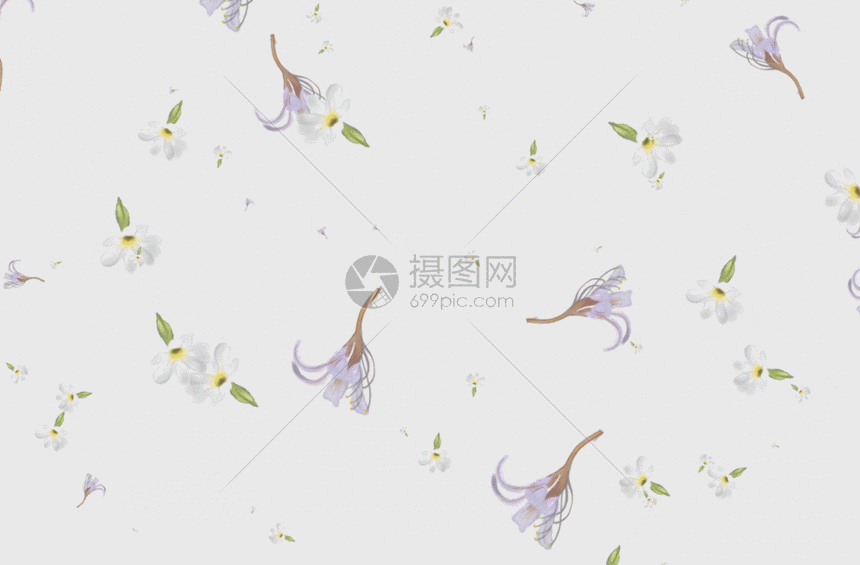 清新花卉背景GIF图片