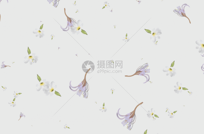 清新花卉背景gif