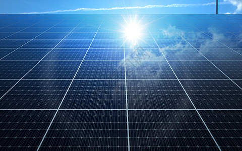 太阳能板发电场景图片