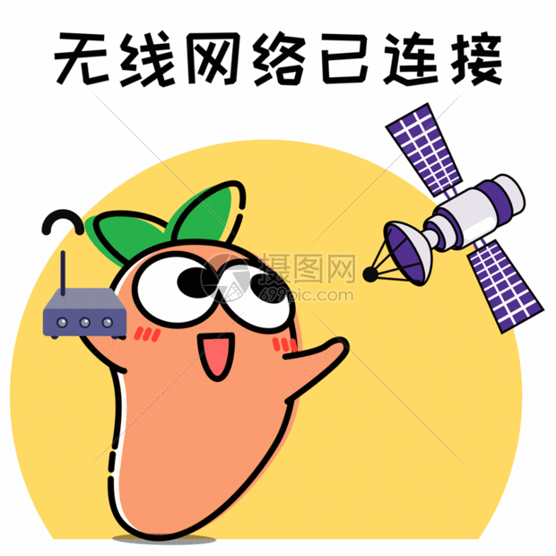 萝小卜卡通形象配图gif动图图片-正版gif素材-摄