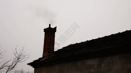 农村的烟囱GIF图片