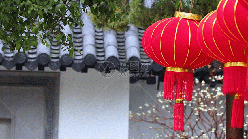 庭院灯笼gif动图图片-正版gif素材401112565-摄图网