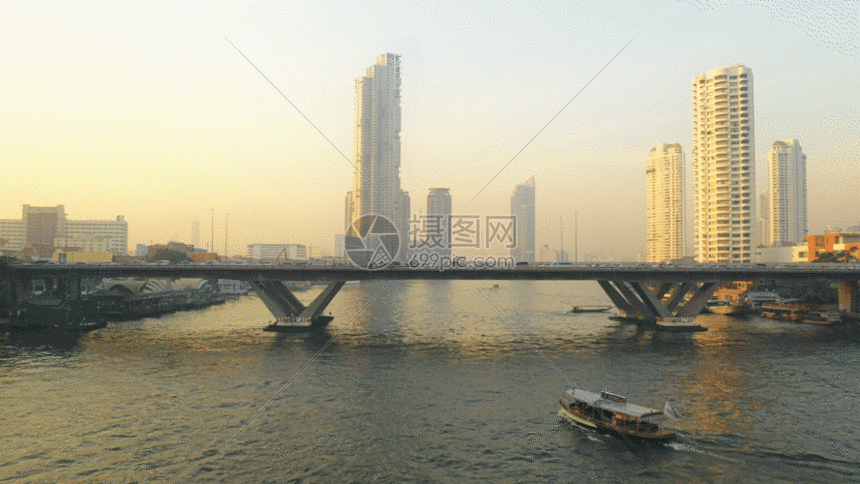 城市中心建筑街道车流gif动态图片素材下载_动图编号