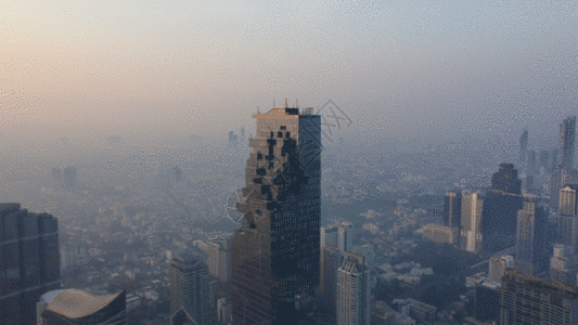 城市中心地标建筑群gif图片素材