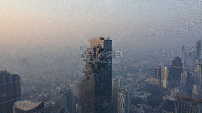 gif动图 实景动图  城市中心地标建筑群gif  最大尺寸889 × 500 psd