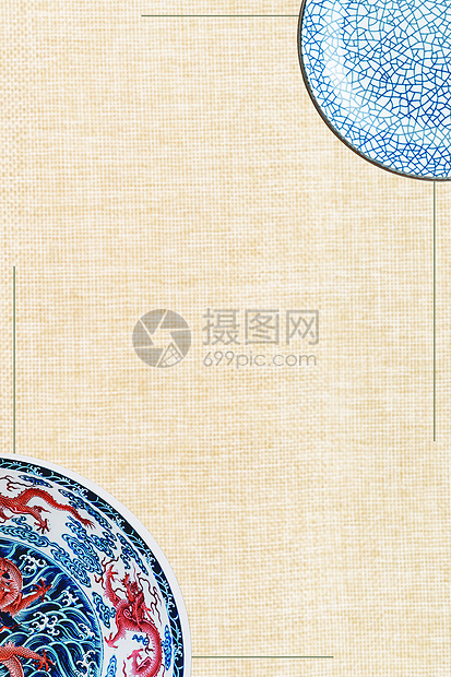 中国风瓷器背景图片