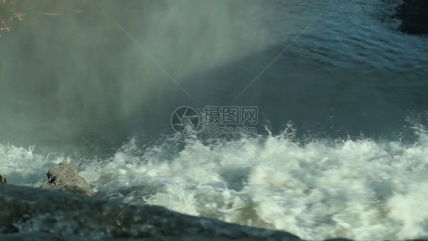 gif动图 实景动图  俯拍小溪流水gif.gif