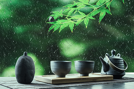 季节背景谷雨设计图片