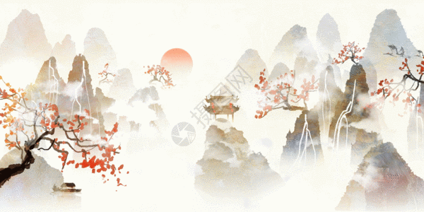 古风百合花gif图片-古风百合花动态图-古风百合花gif格式下载-摄图网