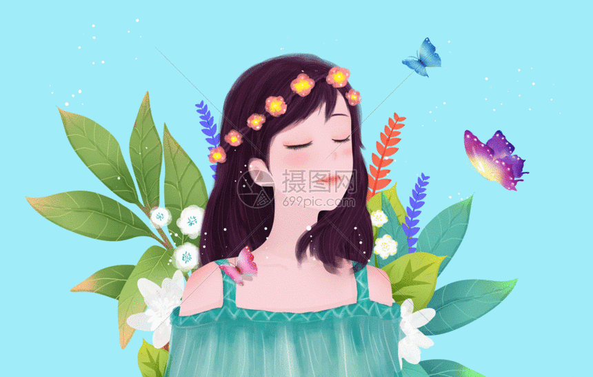 可爱女生插画        id:401121621              成为gifvip即可享受