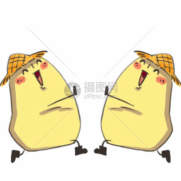 gif动图 表情包 标题: 小土豆卡通形象表情包gif.psd,gif 580_580