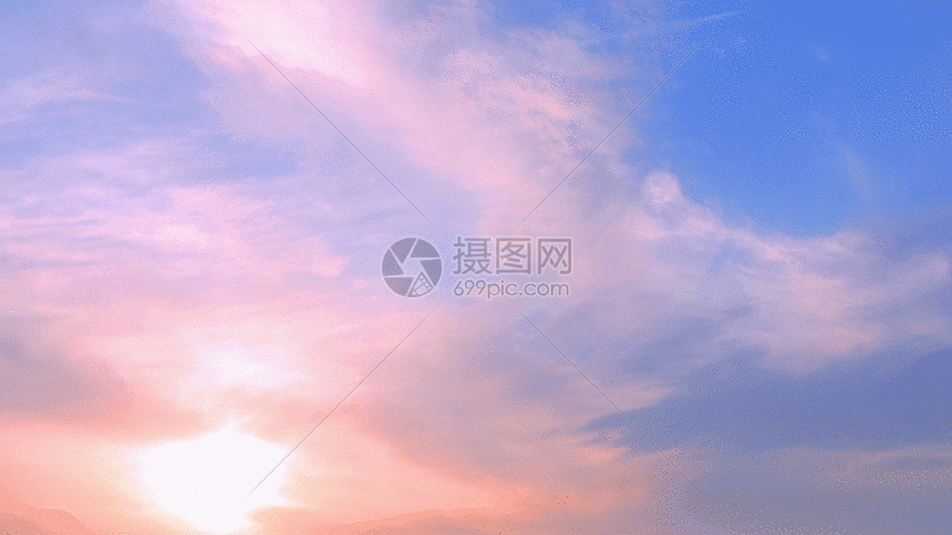 gif动图 实景动图  傍晚天空火烧云延时gif.gif