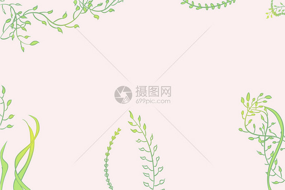 绿色植物插画图片