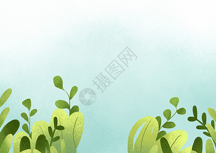 绿色植物插画设计图片