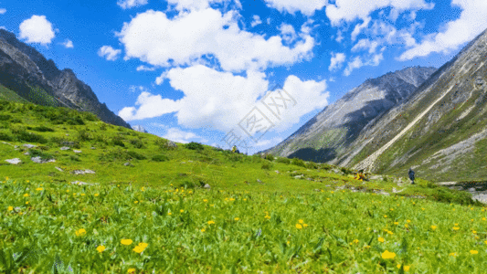 徒步旅行风景如画美景GIF高清图片