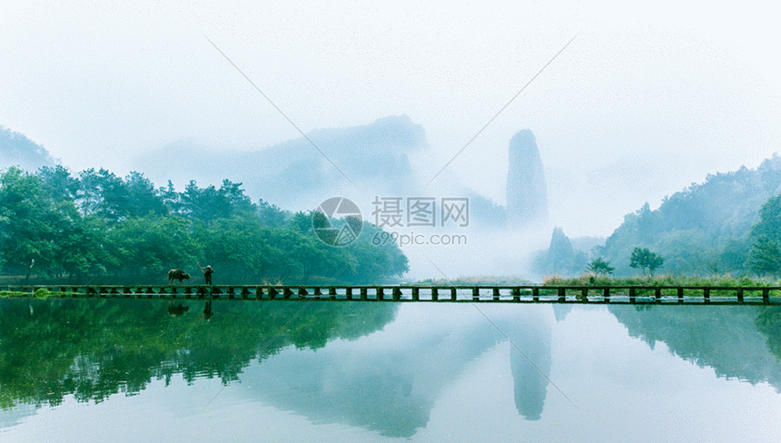 中国水墨山水风景画gif动图动态图片素材下载_动图_摄