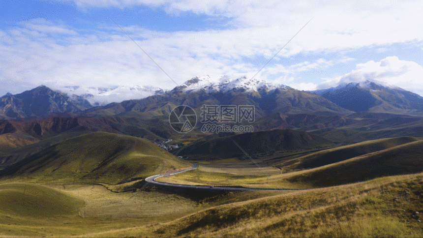 gif动图 实景动图  延时扎尕那雪山gif  最大尺寸889 × 500 psd源