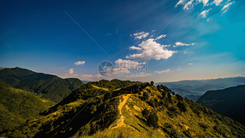 gif动图 实景动图  蓝关古道延时gif.