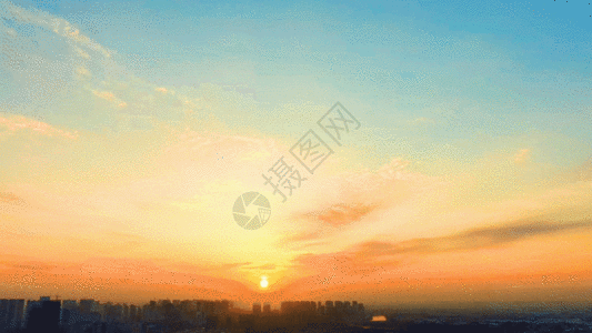 日出东方延时gif图片素材