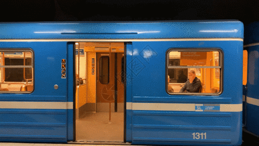 斯德哥尔摩城市艺术地铁GIF图片