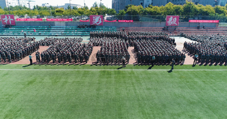 学校军训gif动图图片-正版gif素材401132184-摄图网